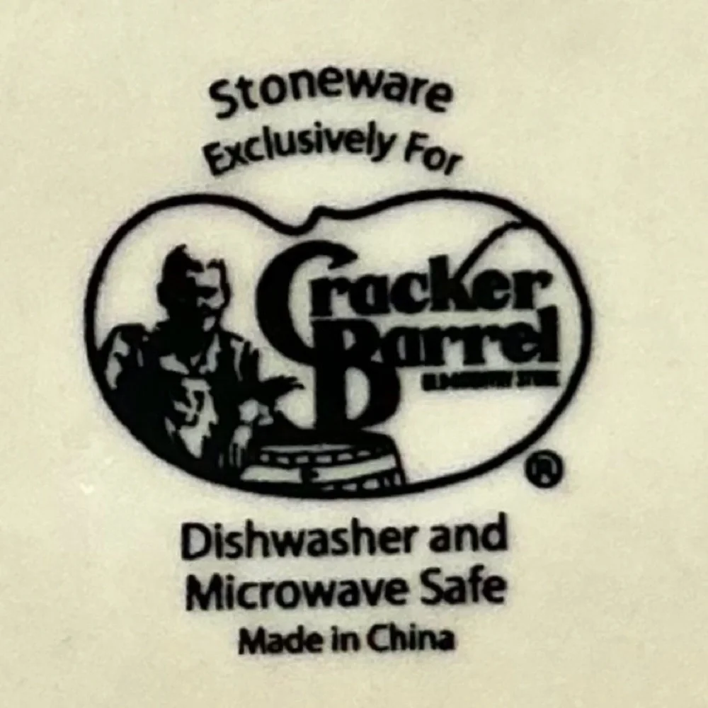 Cracker Barrel Reindeer Stoneware Ceramic Plate Dish Holiday Exclusive